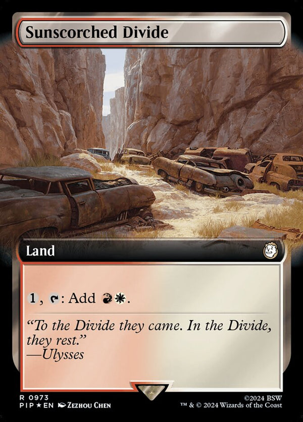 Sunscorched Divide (Extended Art) (Surge Foil) - Magic: The Gathering