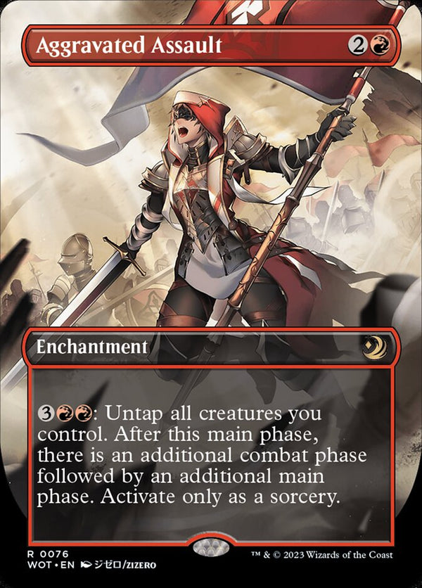 Aggravated Assault (Anime Borderless) - Magic: The Gathering