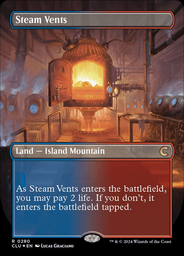 Steam Vents (Borderless) - Magic: The Gathering