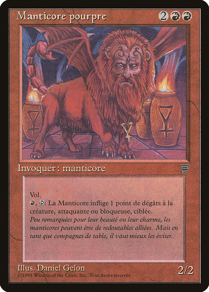 Crimson Manticore (French) - "Manticore pourpre"