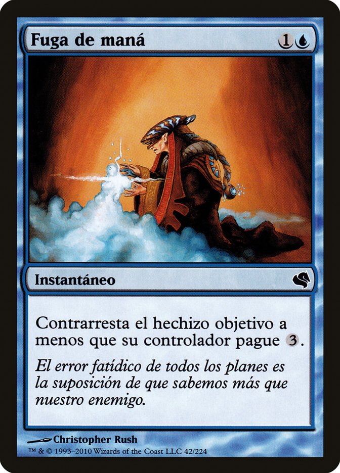 Mana Leak (Spanish) - "Fuga de mana"