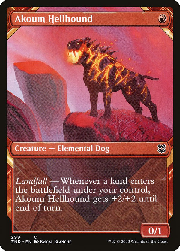 Akoum Hellhound (Showcase) - Magic: The Gathering