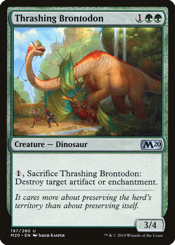 Thrashing Brontodon - Magic: The Gathering