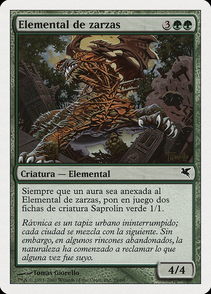 Bramble Elemental (French) - "Elemental de ronces"