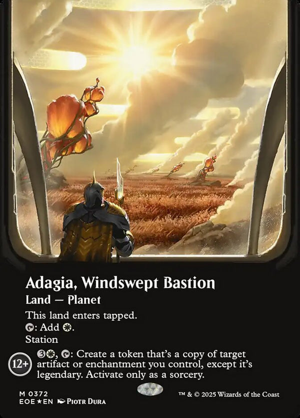 Adagia, Windswept Bastion (Borderless) (Galaxy Foil) - Magic: The Gathering