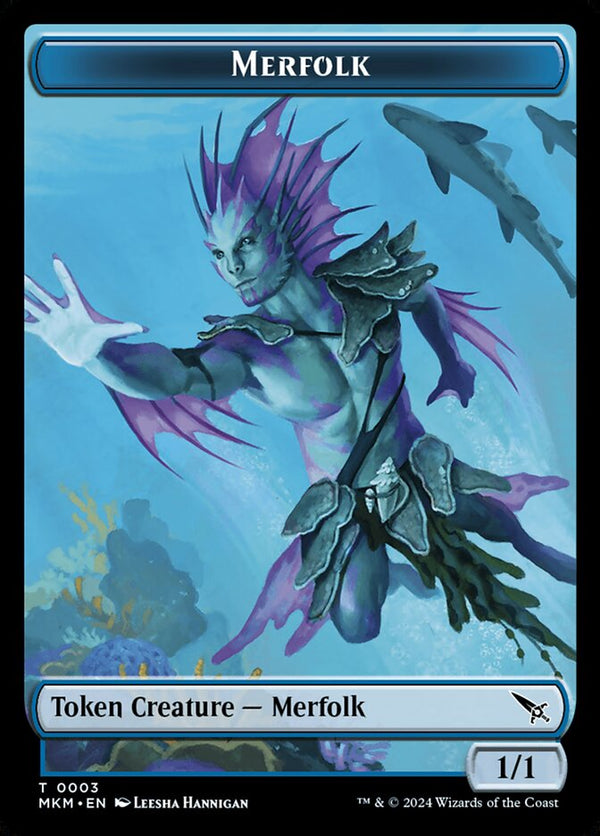 Merfolk Token (MKM 3) - Magic: The Gathering