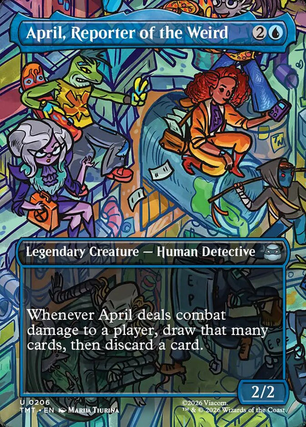 April, Reporter of the Weird (Borderless) - Magic: The Gathering