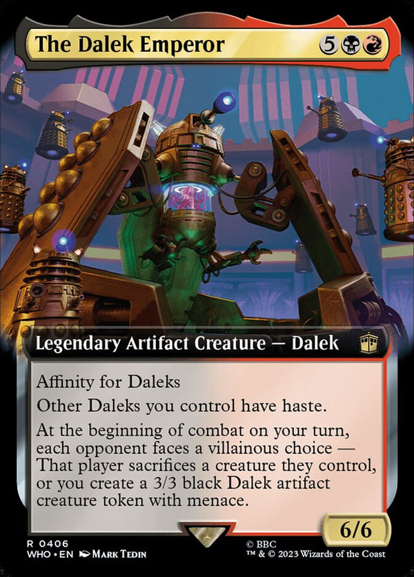 The Dalek Emperor (Extended Art) - Magic: The Gathering
