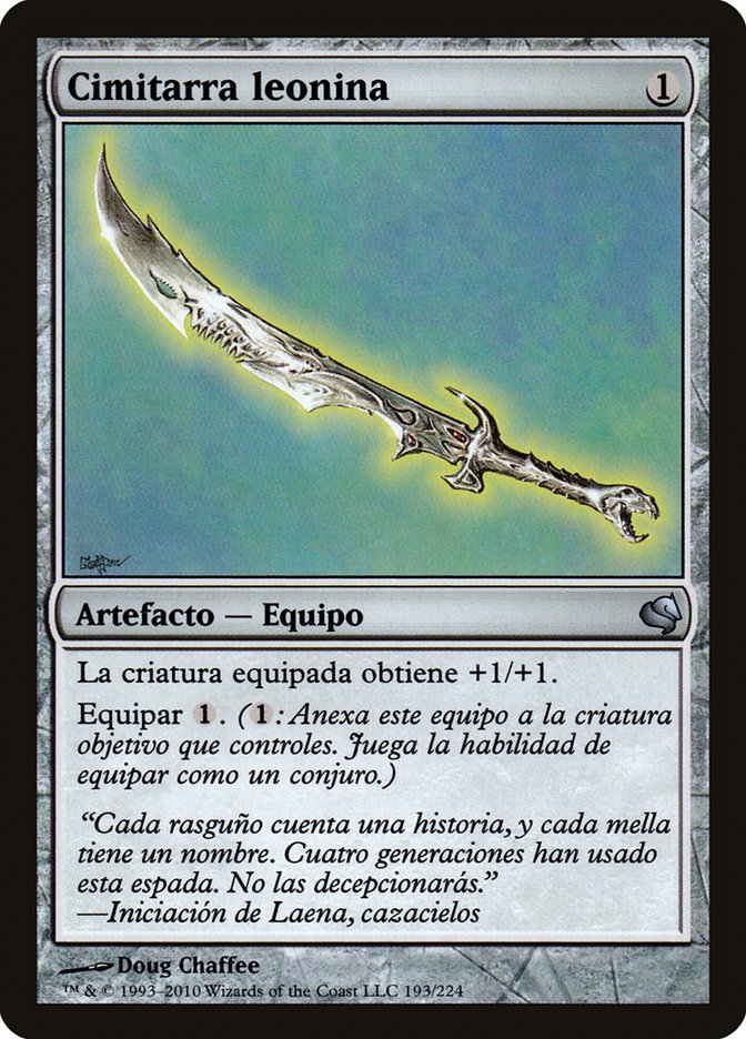 Leonin Scimitar (Spanish) - "Cimitarra leonina"