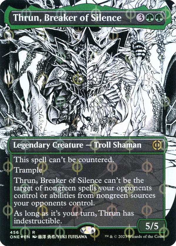 Thrun, Breaker of Silence (Borderless) (Step-and-Compleat Foil) - Magic: The Gathering