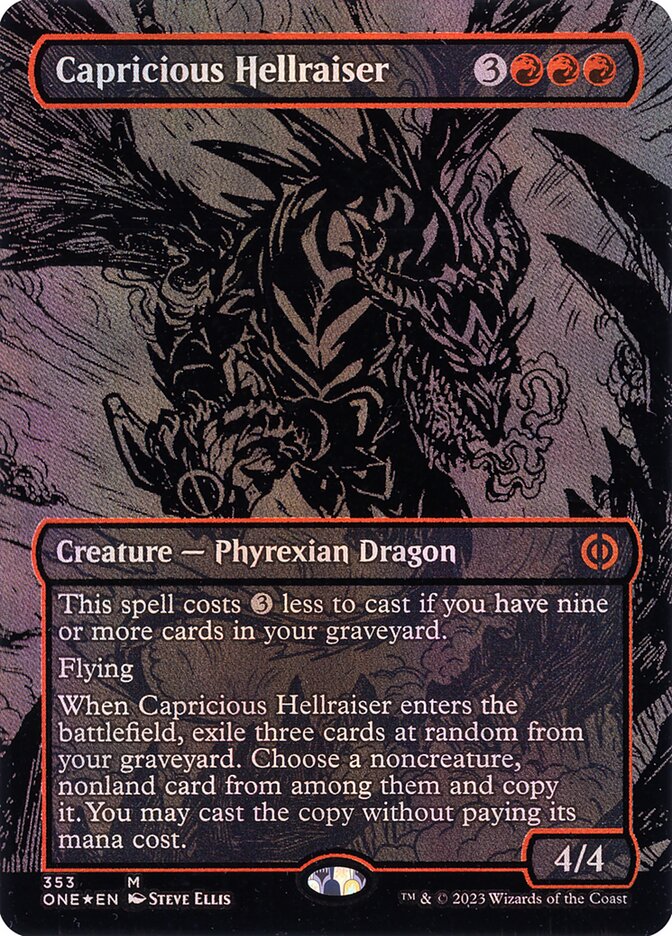 Capricious Hellraiser (Oil Slick Raised Foil)