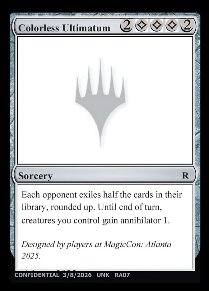 Colorless Ultimatum