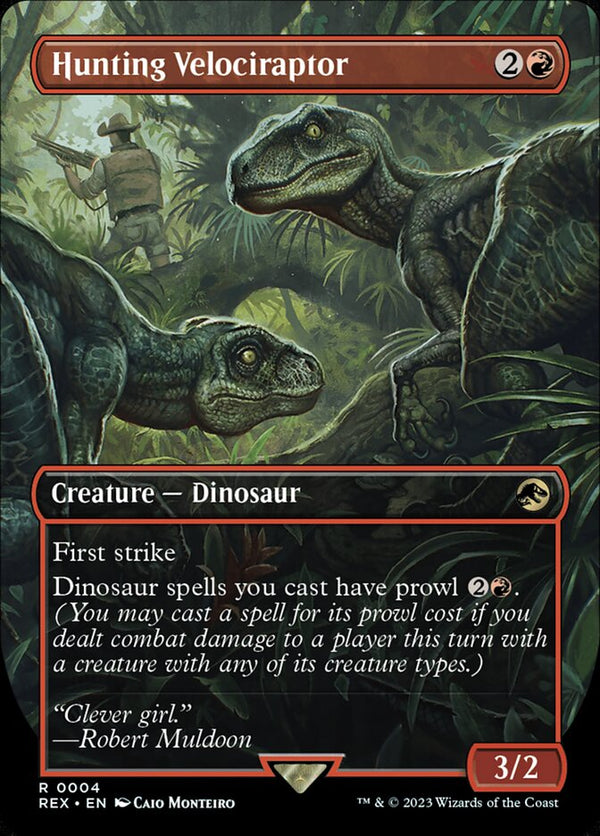 Hunting Velociraptor (Borderless) - Magic: The Gathering