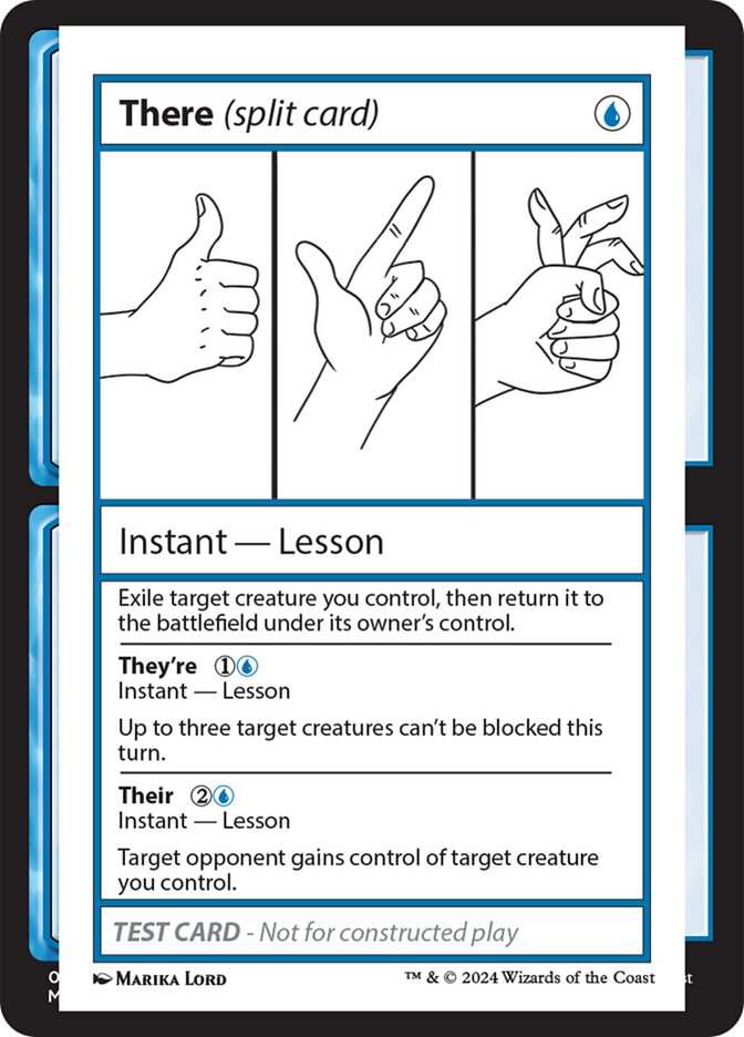 There (split card)
