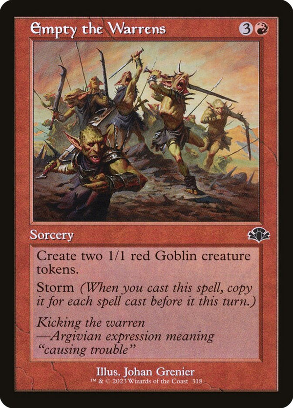 Empty the Warrens (Retro Frame) - Magic: The Gathering