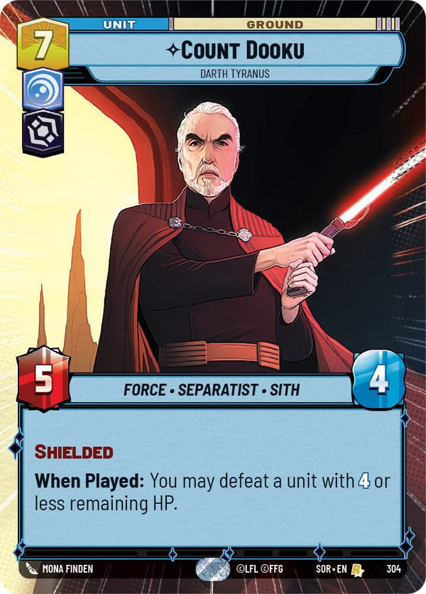 Count Dooku - Darth Tyranus (Hyperspace) (SOR 304) - Star Wars Unlimited
