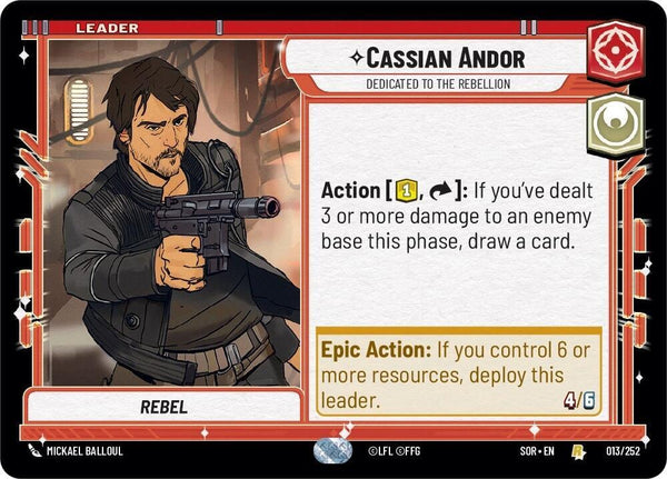 Cassian Andor - Dedicated to the Rebellion (SOR 013/252) - Star Wars Unlimited