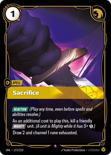 Sacrifice (UNL 173/219) - Riftbound: League of Legends TCG