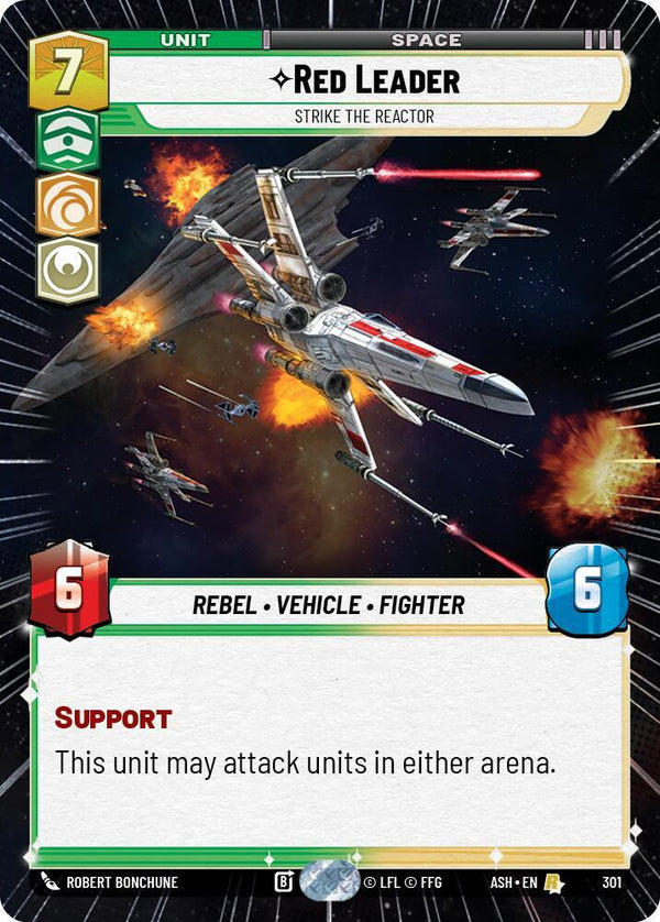 Red Leader - Strike the Reactor (Hyperspace) (ASH 301) - Star Wars Unlimited