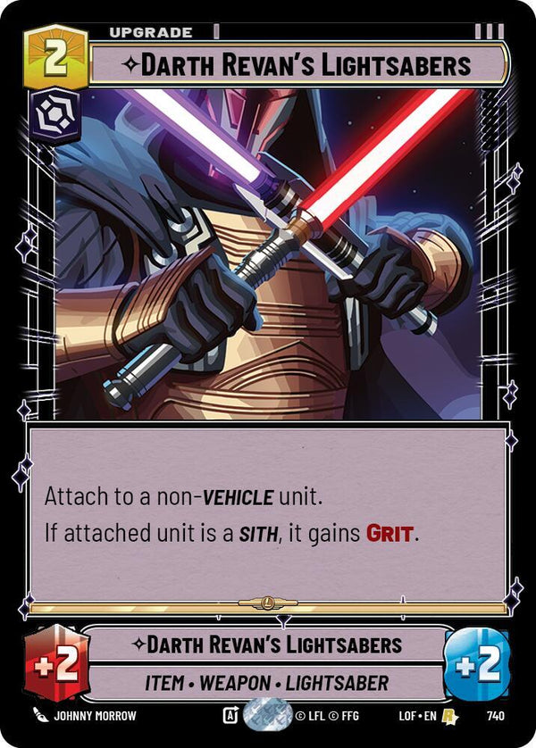 Darth Revan's Lightsabers (Foil) (LOF 740) - Star Wars Unlimited