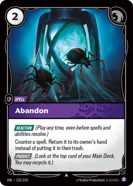 Abandon (UNL 131/219) - Riftbound: League of Legends TCG