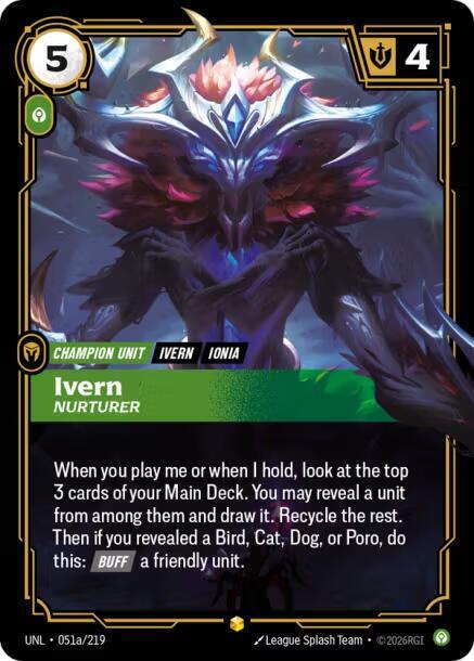 Ivern, Nurturer (Alternate Art) (UNL 051a/219) - Riftbound: League of Legends TCG