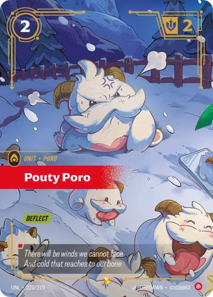 Pouty Poro (Overnumbered) (UNL 220/219) - Riftbound: League of Legends TCG