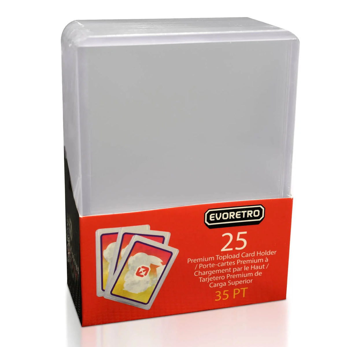 EVORETRO Toploader 35pt - Pack of 25 for Trading Cards