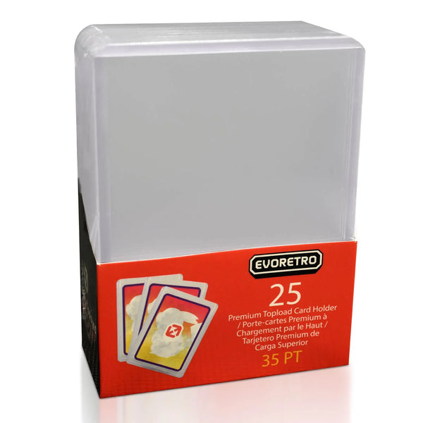 EVORETRO Toploader 35pt - Pack of 25 for Trading Cards - EVORETRO